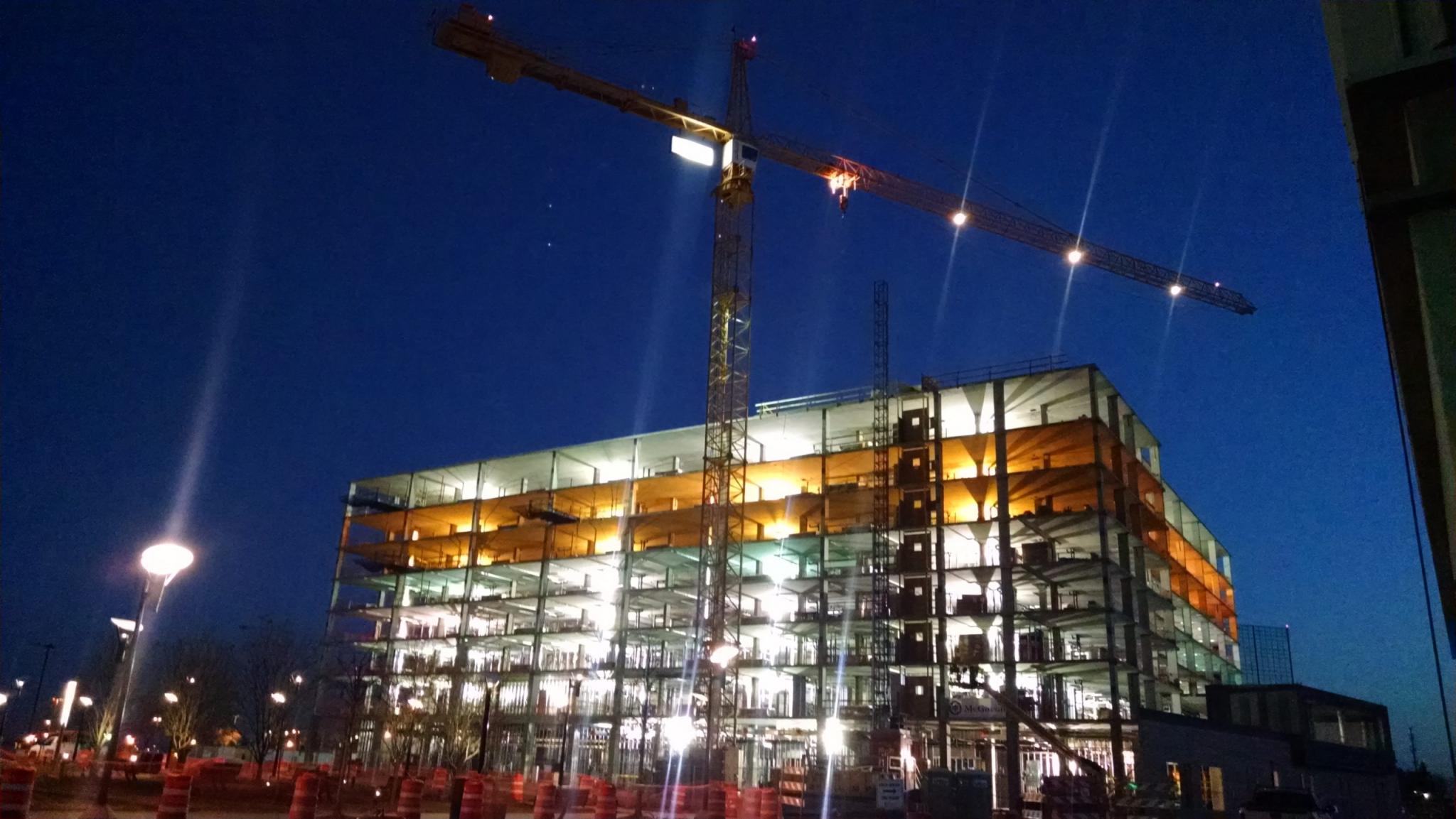 Construction at night